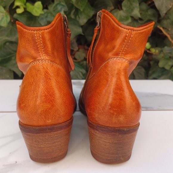 N.D.C Santa Monica Made By Hand Stacked Heel Zip Up Ankle Boots Size 37 - Picture 5 of 12